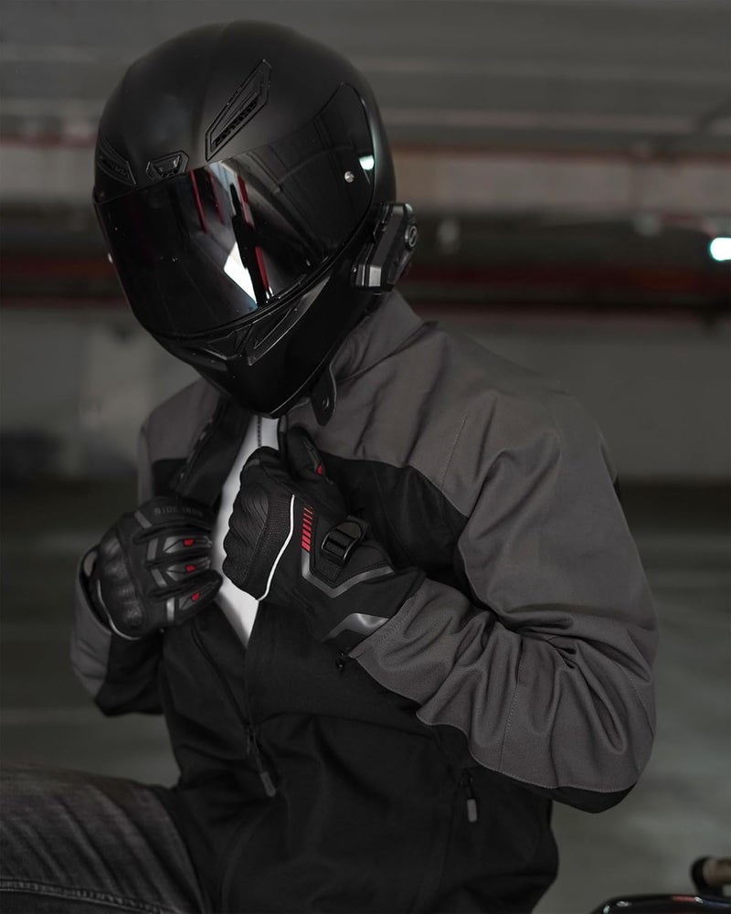 RIDEIRON قفازات دراجة نارية شتوية للرجال والنساء مقاومة للماء دافئة لركوب الدراجات في الطقس البارد مع شاشة تعمل باللمس لركوب ATV وUTV وسباق الطرق وSnowmobile وMotocross - Image 2